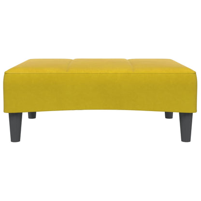 Schlafsofa 2-Sitzer mit Fußhocker Gelb Samt