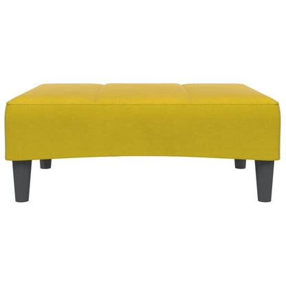 Schlafsofa 2-Sitzer mit Fußhocker Gelb Samt
