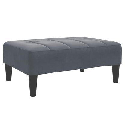 Schlafsofa 2-Sitzer mit Fußhocker Dunkelgrau Samt