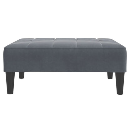 Schlafsofa 2-Sitzer mit Fußhocker Dunkelgrau Samt