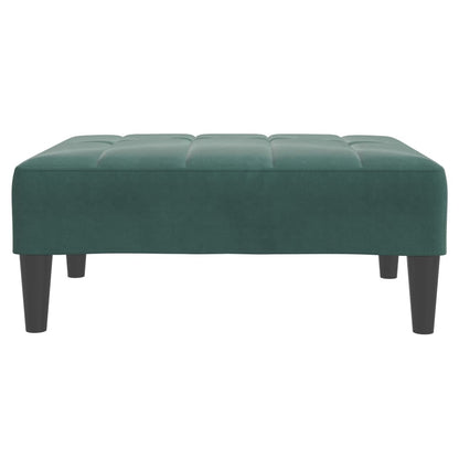 Schlafsofa 2-Sitzer mit Fußhocker Dunkelgrün Samt