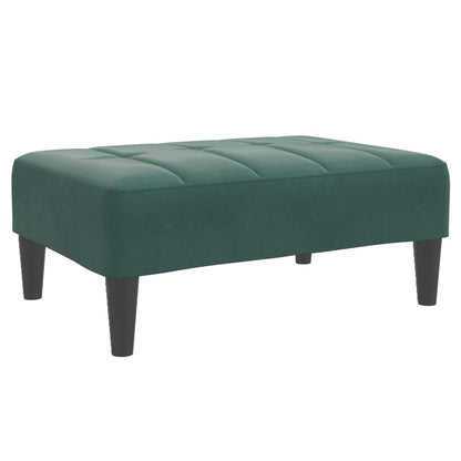 Schlafsofa 2-Sitzer mit Fußhocker Dunkelgrün Samt
