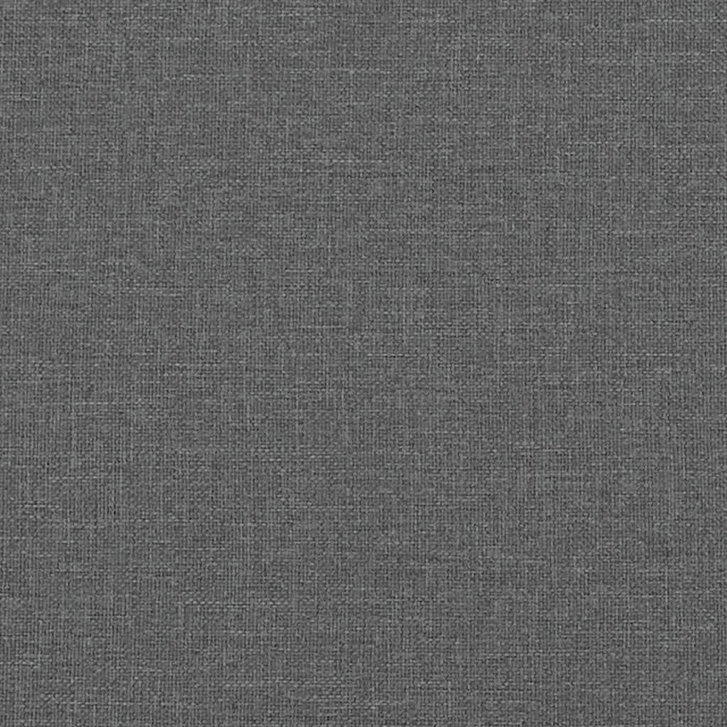 Schlafsofa 2-Sitzer mit Fußhocker Dunkelgrau Stoff