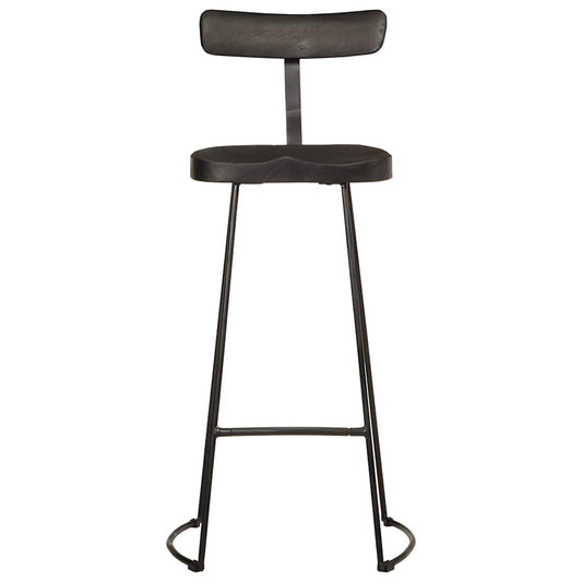 Barhocker 2 Stk. Schwarz 49x43x103 cm Mango Massivholz