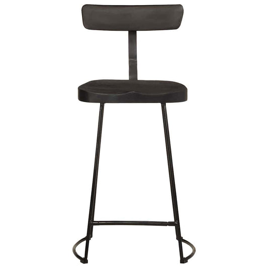 Barhocker 2 Stk. Schwarz 49x43x88 cm Mango Massivholz