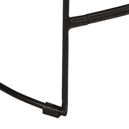 Barhocker 2 Stk. Schwarz 46x38x52 cm Mango Massivholz