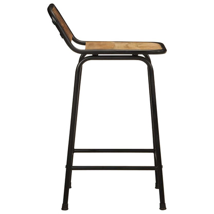 Barhocker 4 Stk. 46x35,5x80 cm Raues Mango Massivholz