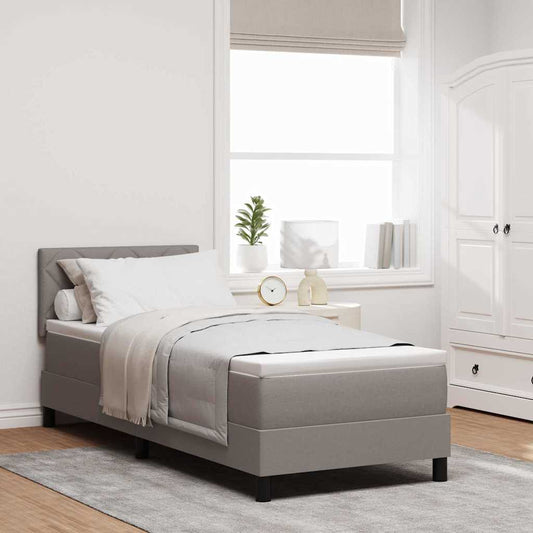 Boxspringbett mit Matratze mit Matratze Taupe 80 x 200 cm Stoff