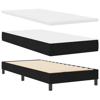 Boxspringbett mit Matratze Schwarz 90 x 190 cm Stoff