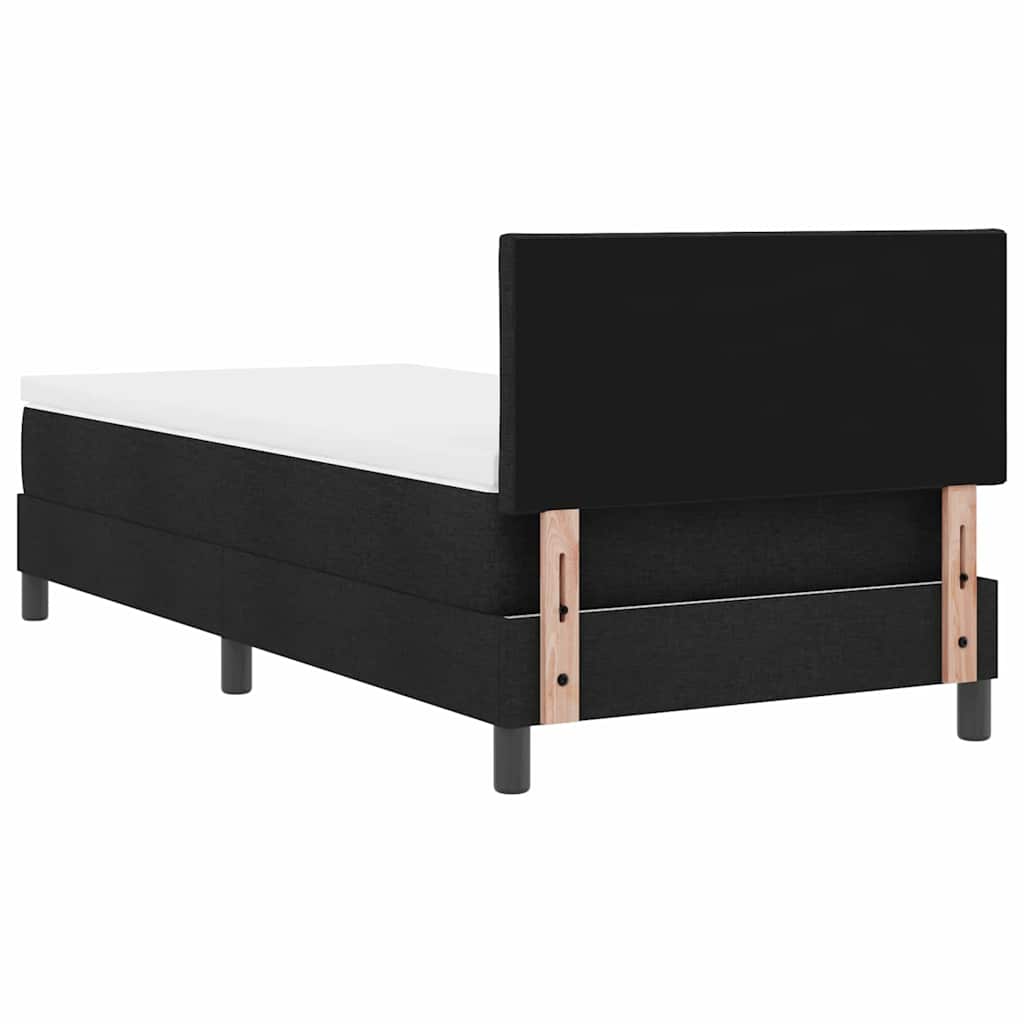 Boxspringbett mit Matratze Schwarz 90 x 190 cm Stoff