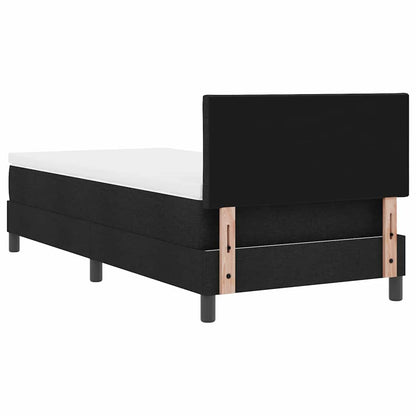 Boxspringbett mit Matratze Schwarz 90 x 190 cm Stoff