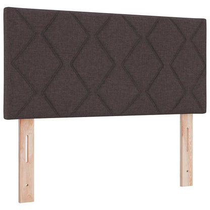 Boxspringbett mit Matratze Dunkelbraun 100 x 200 cm Stoff
