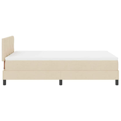 Boxspringbett mit Matratze Creme 120 x 200 cm Stoff