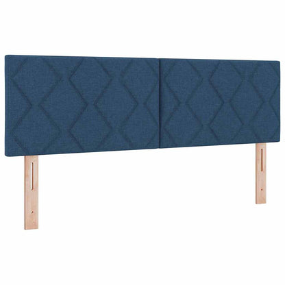 Boxspringbett mit Matratze mit Matratze Blau 140 x 190 cm Stoff