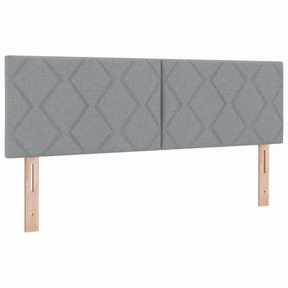 Boxspringbett mit Matratze Hellgrau 140 x 200 cm Stoff