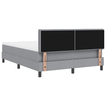 Boxspringbett mit Matratze Hellgrau 140 x 200 cm Stoff