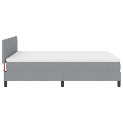 Boxspringbett mit Matratze Hellgrau 140 x 200 cm Stoff