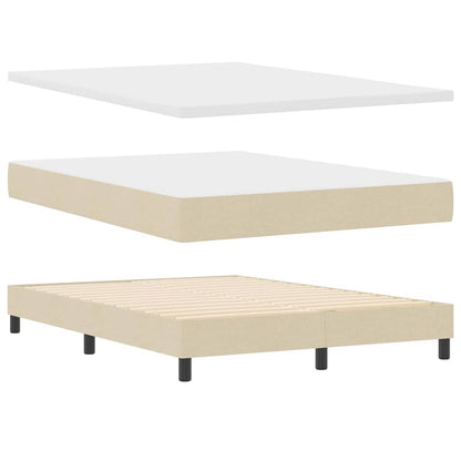 Boxspringbett mit Matratze Creme 140 x 200 cm Stoff
