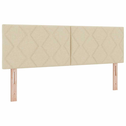 Boxspringbett mit Matratze Creme 140 x 200 cm Stoff