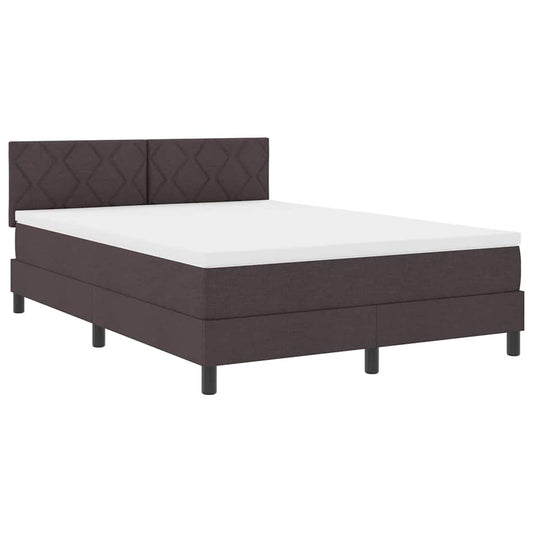Boxspringbett mit Matratze Dunkelbraun 160 x 200 cm Stoff