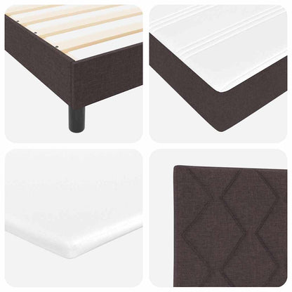 Boxspringbett mit Matratze Dunkelbraun 180 x 200 cm Stoff