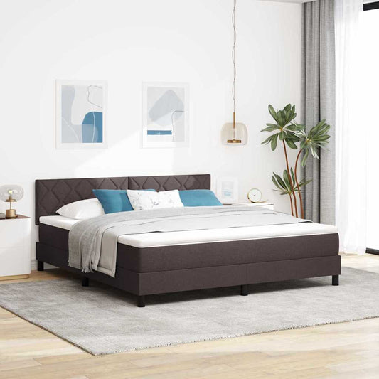 Boxspringbett mit Matratze Dunkelbraun 180 x 200 cm Stoff