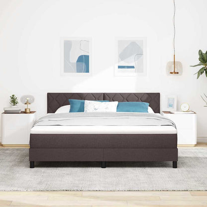 Boxspringbett mit Matratze Dunkelbraun 180 x 200 cm Stoff