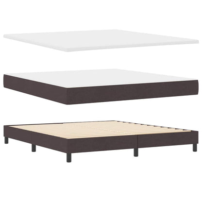 Boxspringbett mit Matratze Dunkelbraun 180 x 200 cm Stoff