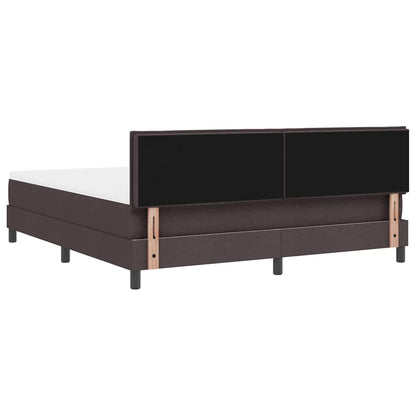 Boxspringbett mit Matratze Dunkelbraun 180 x 200 cm Stoff