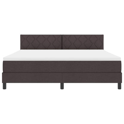 Boxspringbett mit Matratze Dunkelbraun 180 x 200 cm Stoff