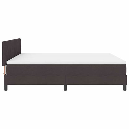 Boxspringbett mit Matratze Dunkelbraun 180 x 200 cm Stoff