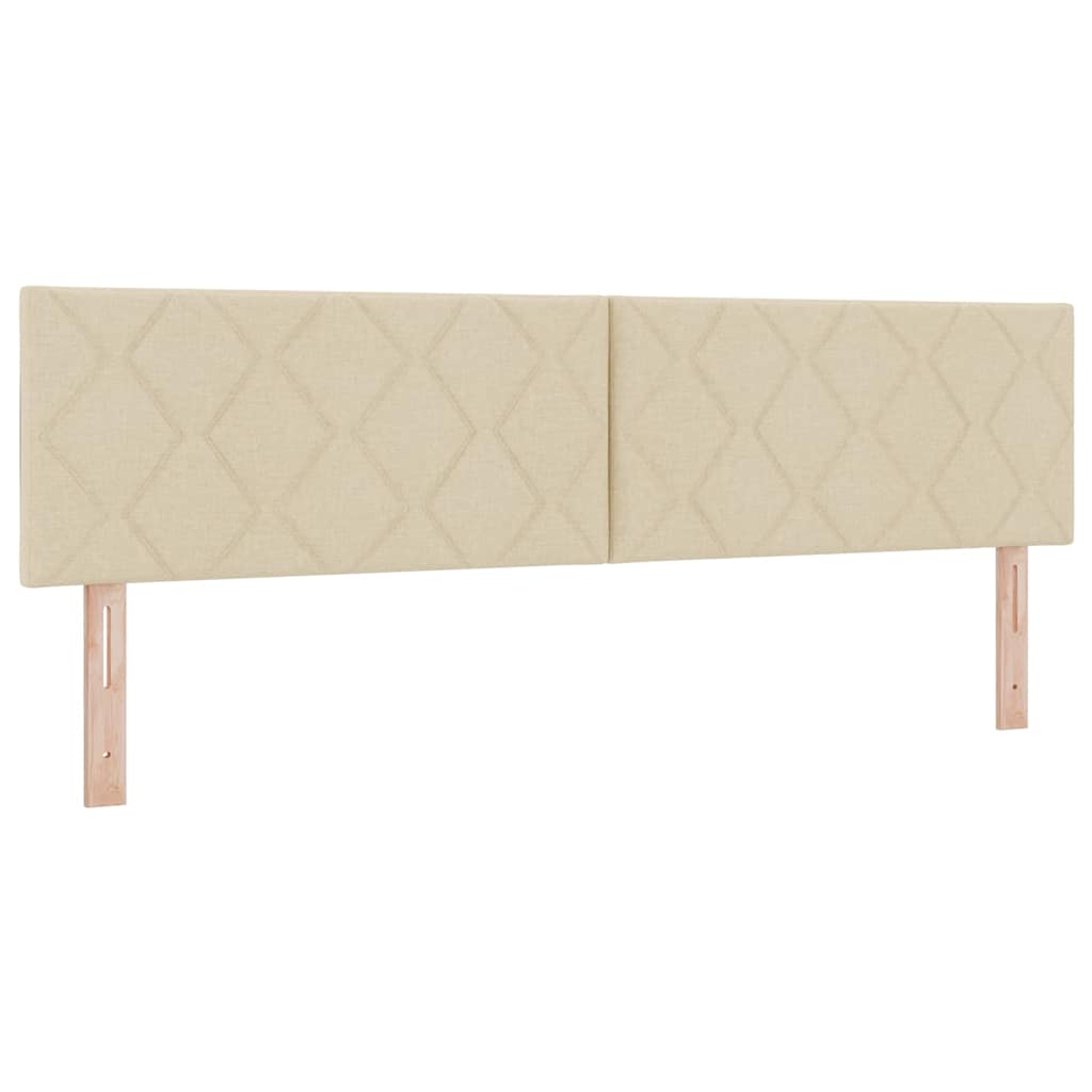 Boxspringbett mit Matratze Creme 180 x 200 cm Stoff