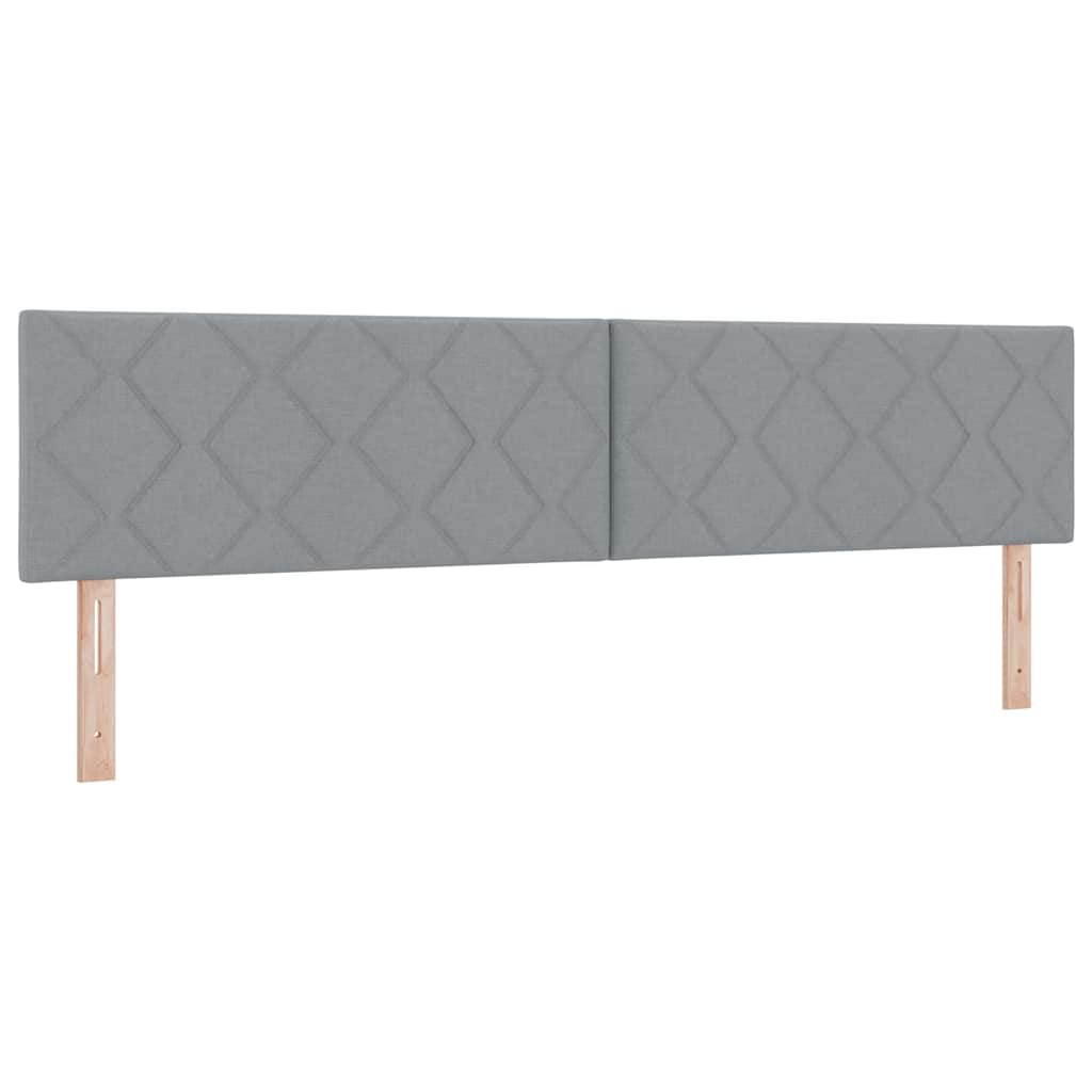 Boxspringbett mit Matratze Hellgrau 200 x 200 cm Stoff