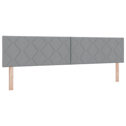 Boxspringbett mit Matratze Hellgrau 200 x 200 cm Stoff