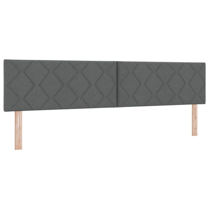 Boxspringbett mit Matratze Dunkelgrau 200 x 200 cm Stoff