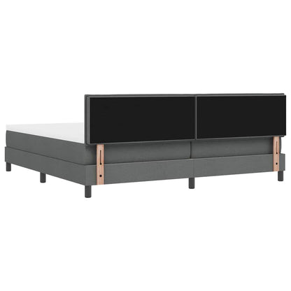 Boxspringbett mit Matratze Dunkelgrau 200 x 200 cm Stoff