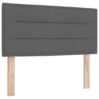 Boxspringbett mit Matratze Dunkelgrau 90 x 190 cm Stoff