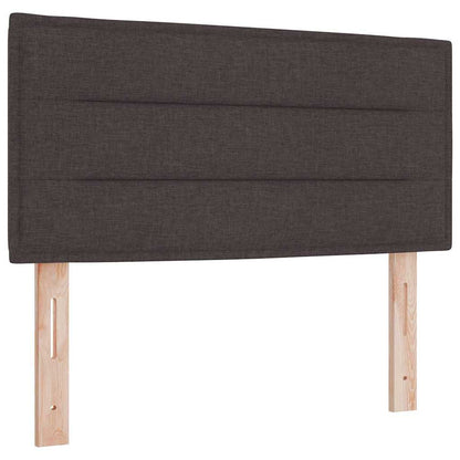 Boxspringbett mit Matratze Dunkelbraun 100 x 200 cm Stoff