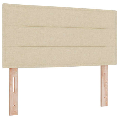 Boxspringbett mit Matratze Creme 100 x 200 cm Stoff