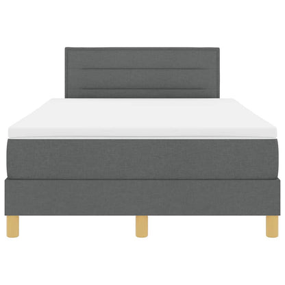 Boxspringbett mit Matratze Dunkelgrau 120 x 200 cm Stoff