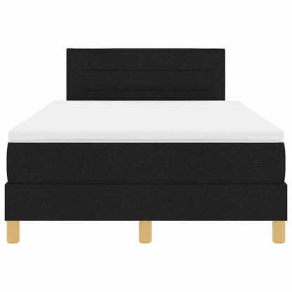 Boxspringbett mit Matratze Schwarz 120 x 200 cm Stoff