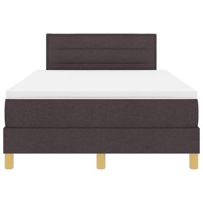 Boxspringbett mit Matratze Dunkelbraun 120 x 200 cm Stoff