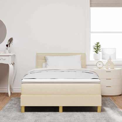 Boxspringbett mit Matratze Creme 120 x 200 cm Stoff