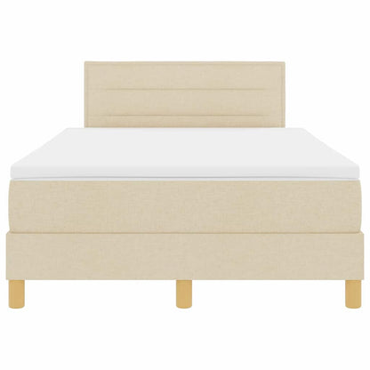 Boxspringbett mit Matratze Creme 120 x 200 cm Stoff