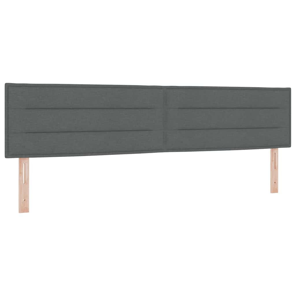 Boxspringbett mit Matratze Dunkelgrau 200 x 200 cm Stoff
