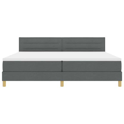 Boxspringbett mit Matratze Dunkelgrau 200 x 200 cm Stoff