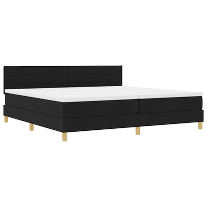 Boxspringbett mit Matratze Schwarz 200 x 200 cm Stoff