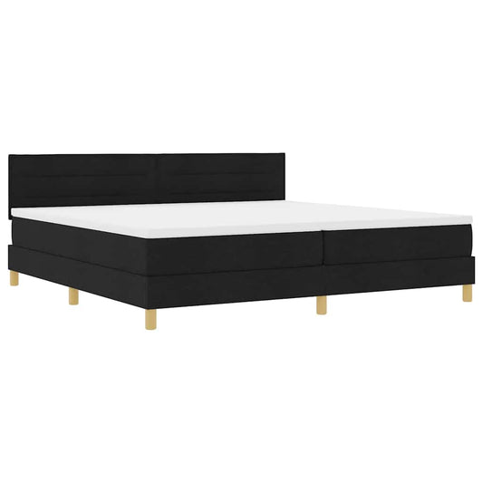 Boxspringbett mit Matratze Schwarz 200 x 200 cm Stoff