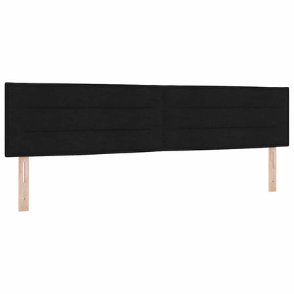Boxspringbett mit Matratze Schwarz 200 x 200 cm Stoff