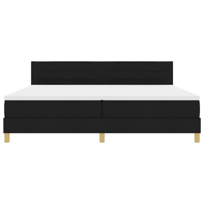 Boxspringbett mit Matratze Schwarz 200 x 200 cm Stoff